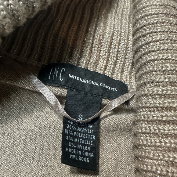 •INC• SPARKLE BEIGE CARDIGAN - Picture 4 of 5